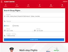 Tablet Screenshot of flightcentre.com.au
